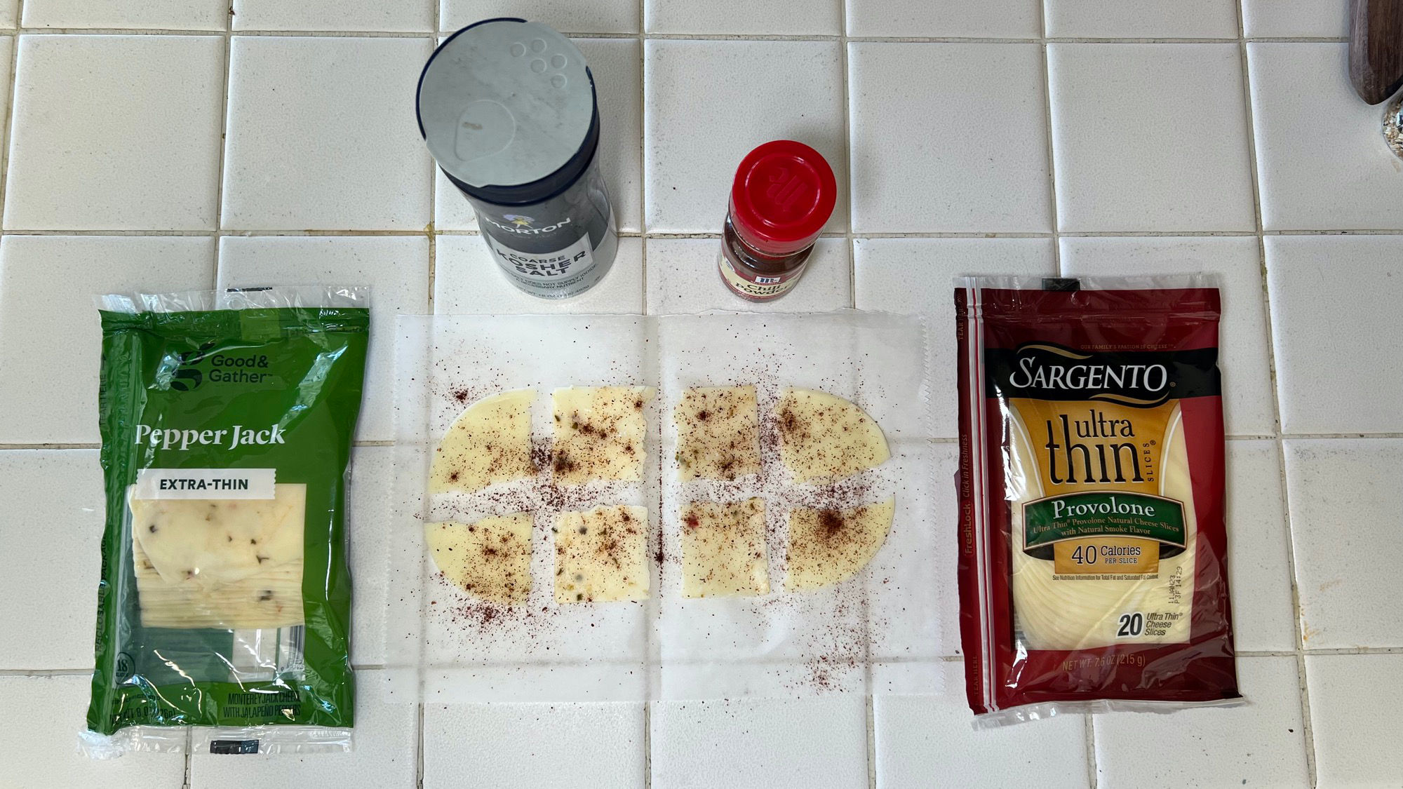 Ingredients Home Made Cheese-It Ingredients