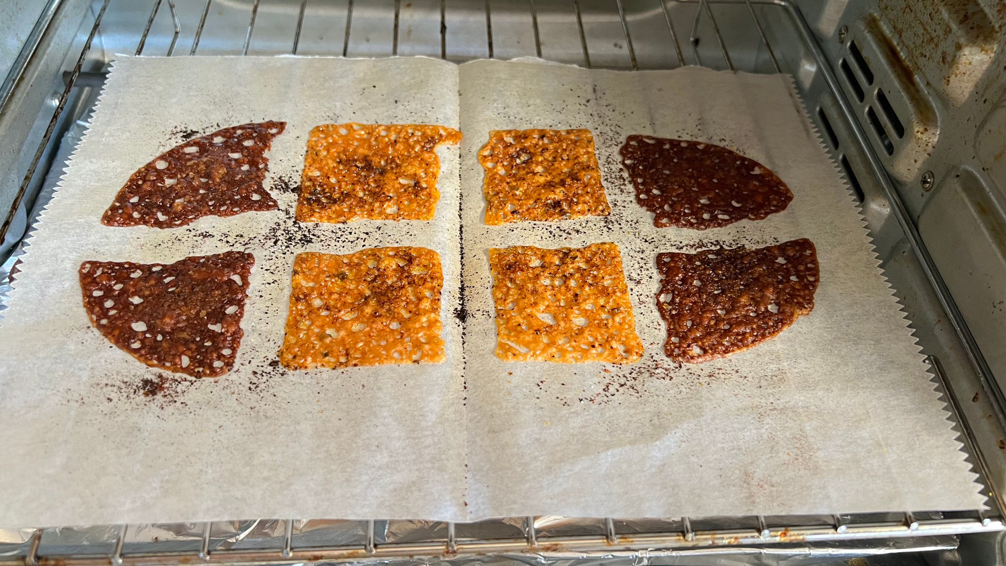 Overdone Home Made Cheese-It Overdone