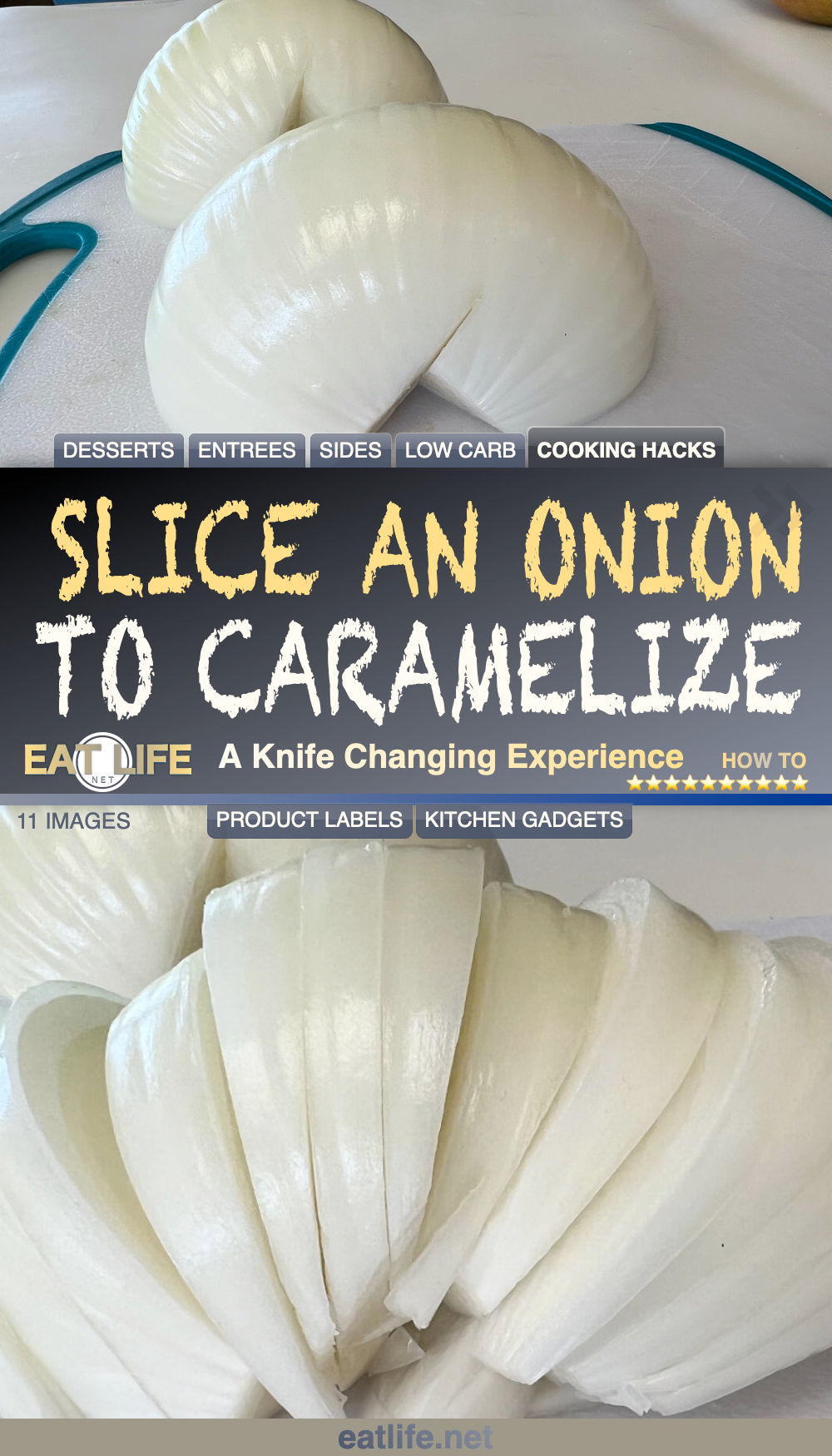 Slice an Onion to Caramelize