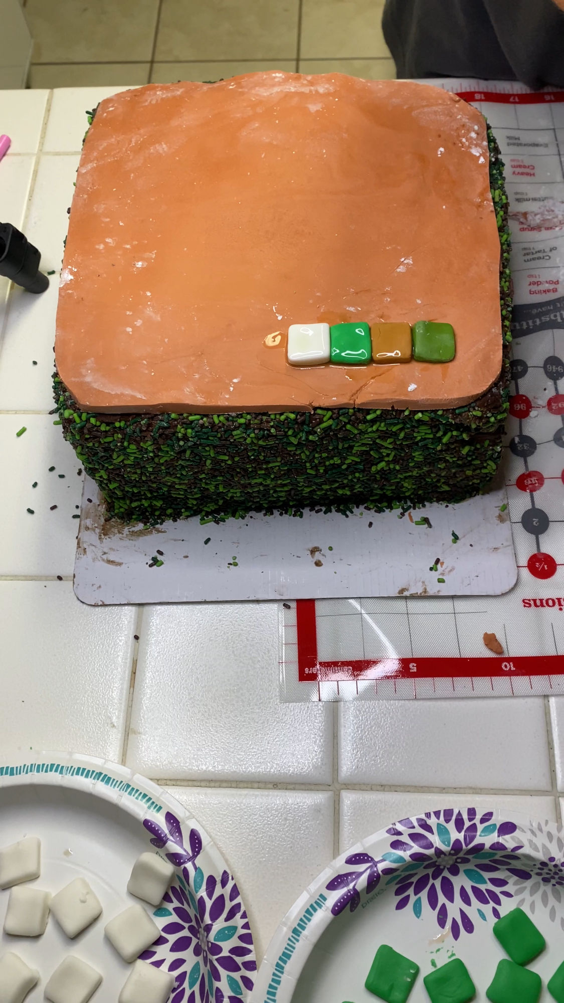 Fondant Minecraft Cake Fondant