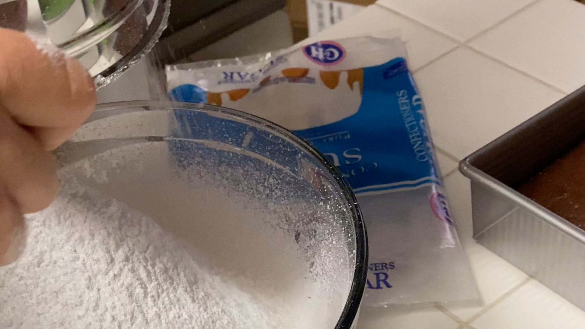 Minecraft Cake Confectioner's Sugar