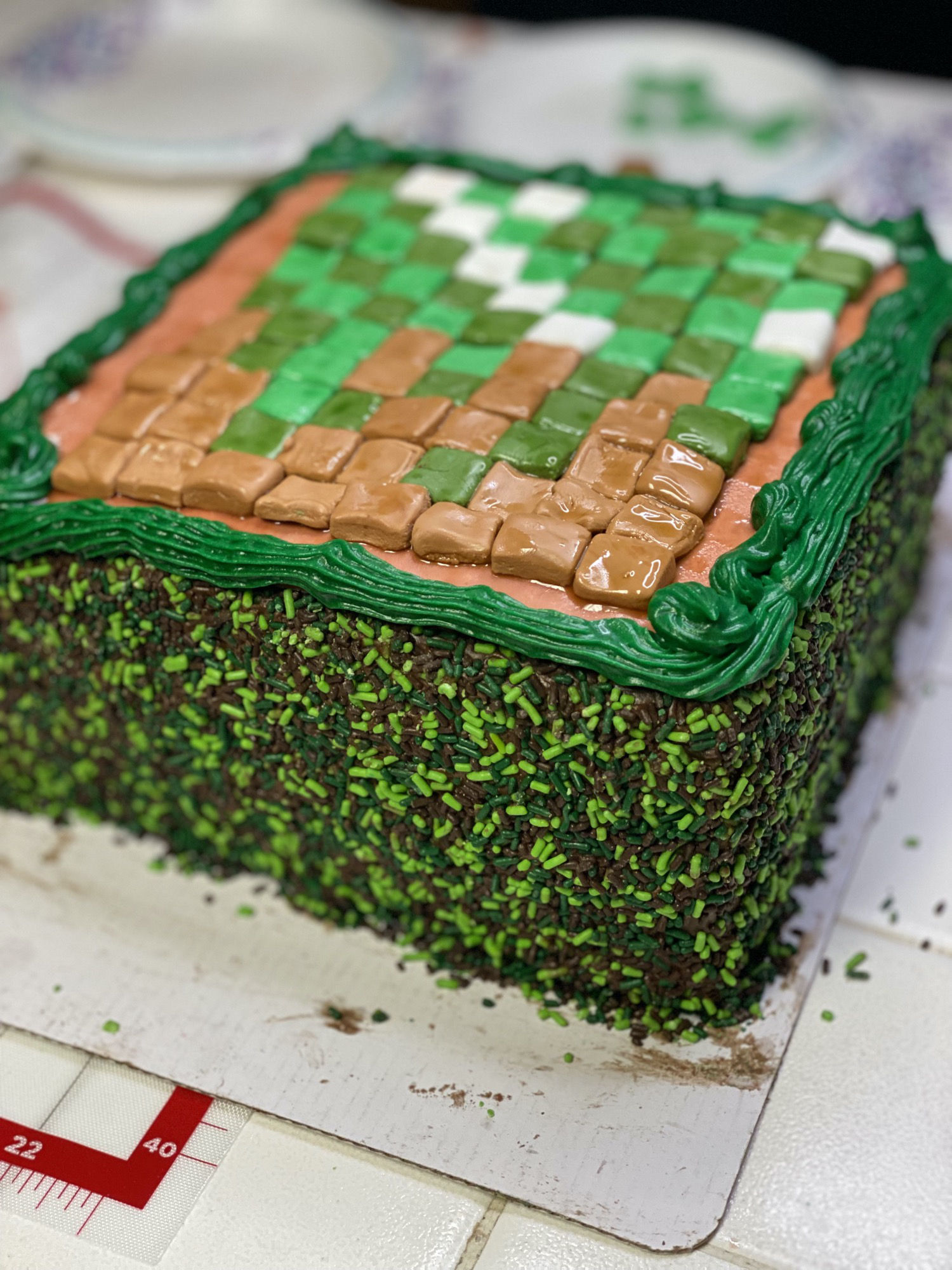 Finished Minecraft Cake Finished
