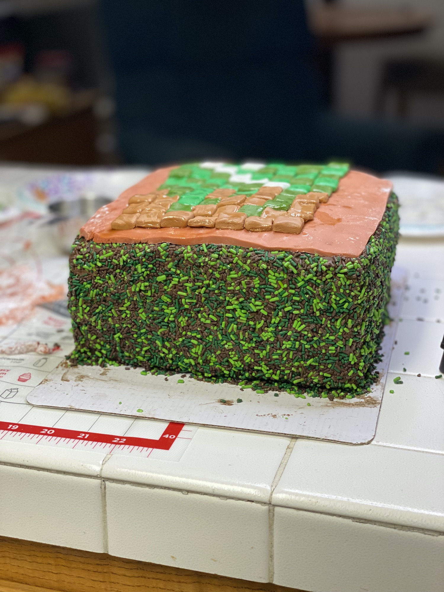 Minecraft Cake Fondant Tiles