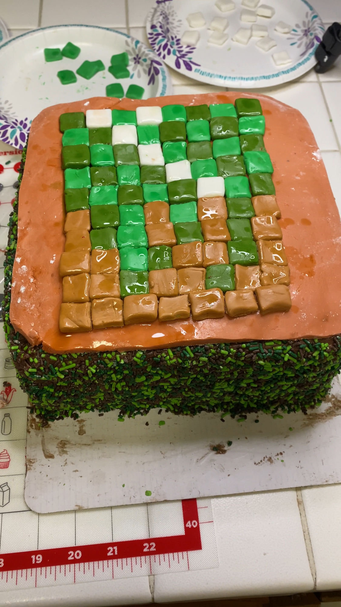 Pixel Tiles Minecraft Cake Pixel Tiles