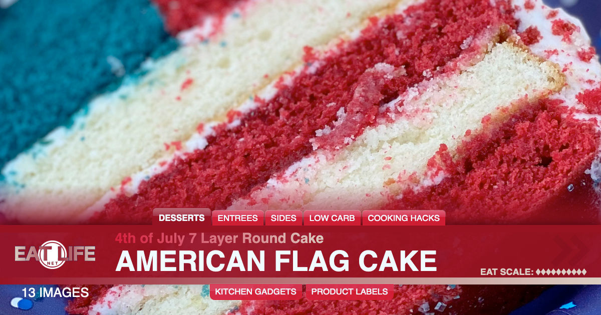4th of July American Flag Cake