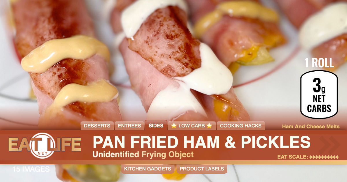 Pan Fried Ham & Pickle Melts