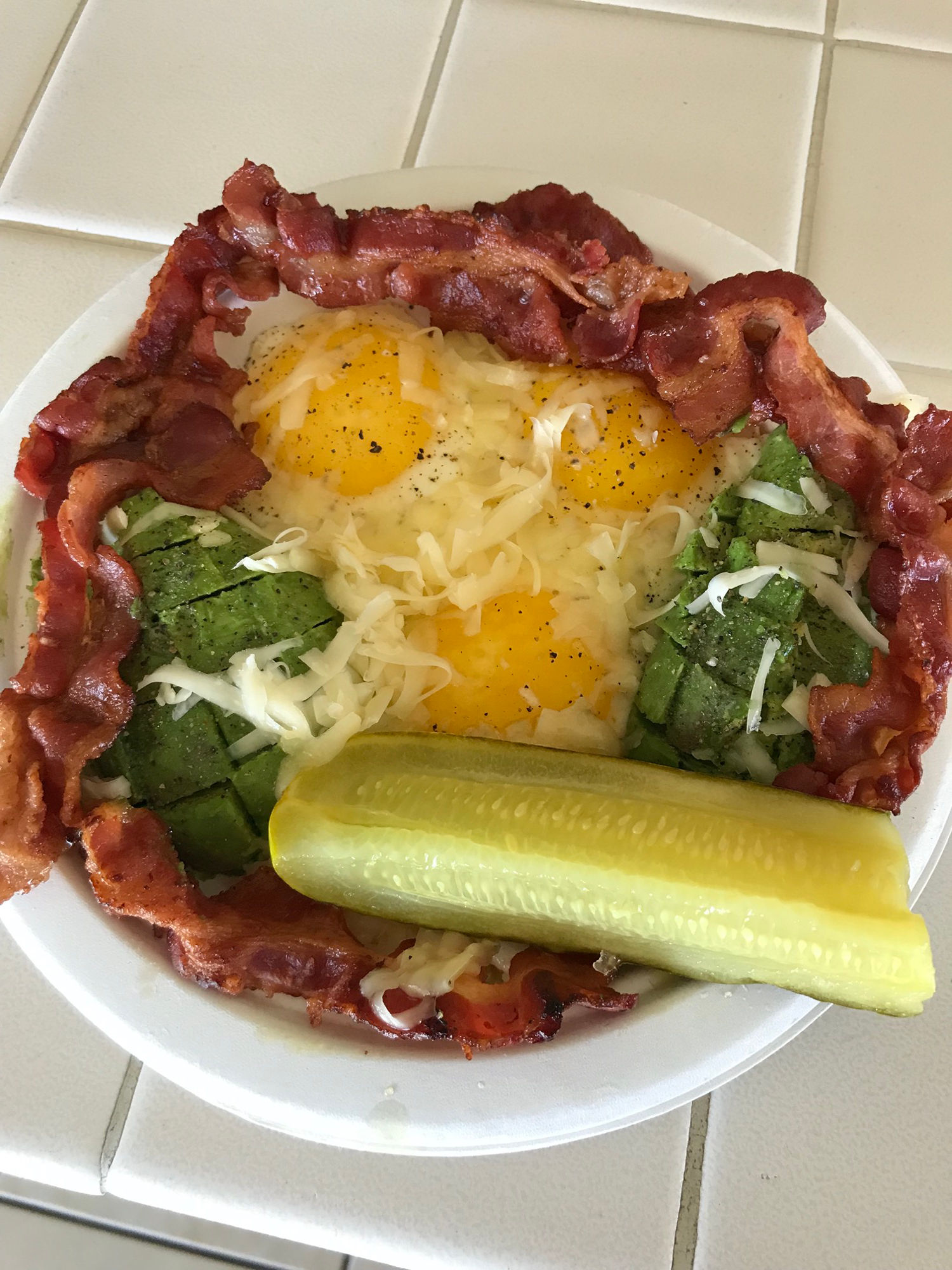 with Water Sunny Side Up Pan Fried Bacon with Water Sunny Side Up