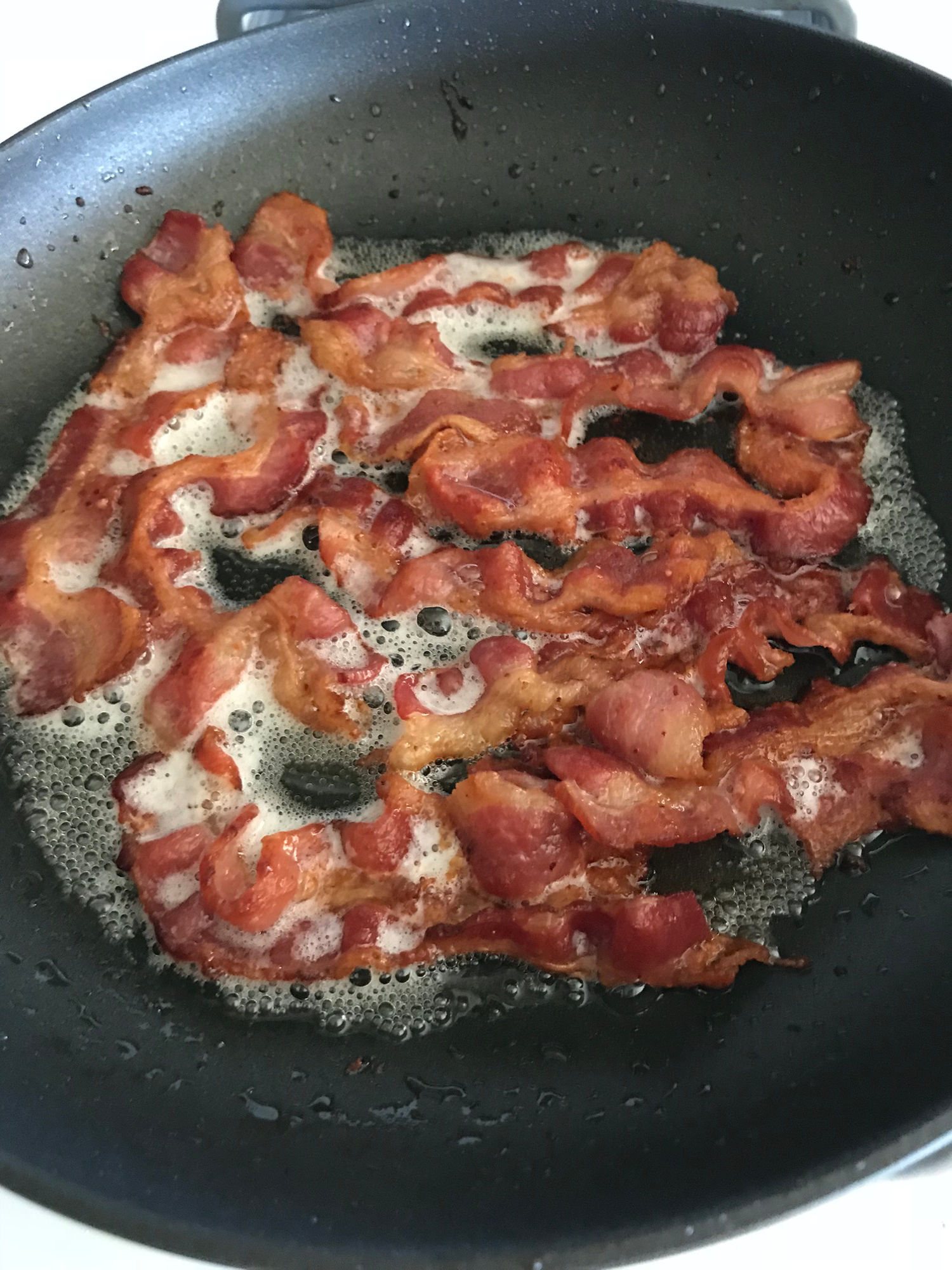 with Water Pan Fried Bacon with Water