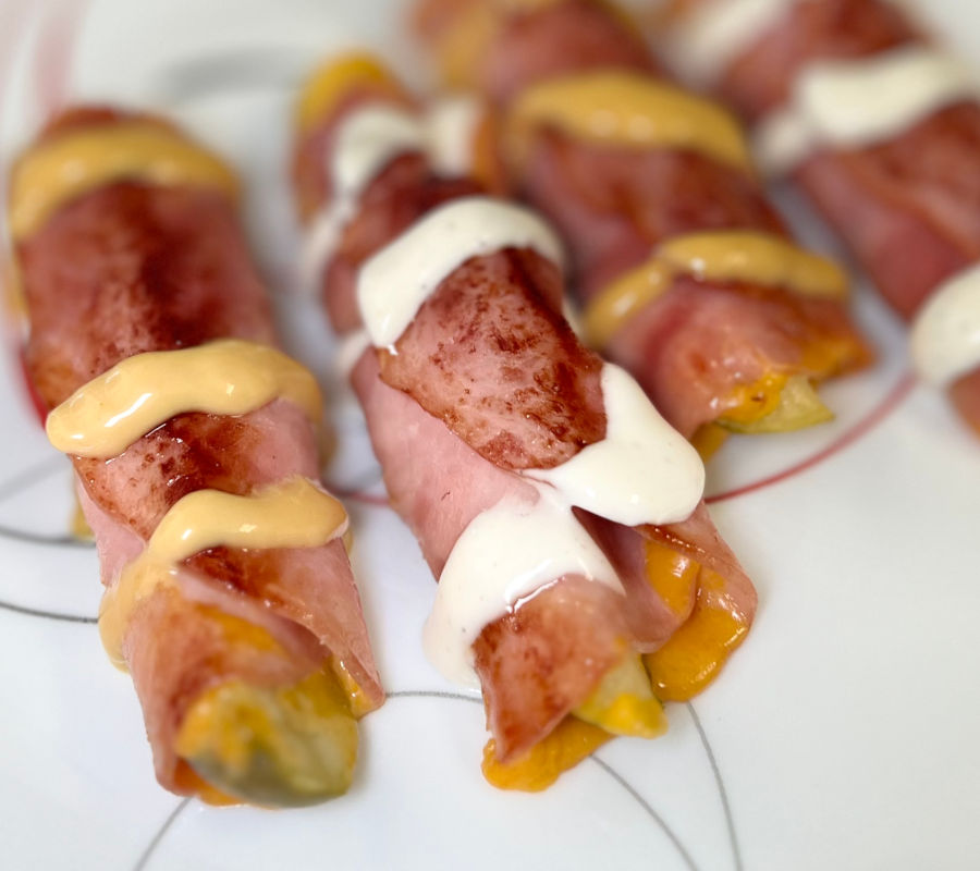 Pan Fried Ham & Pickle Melts