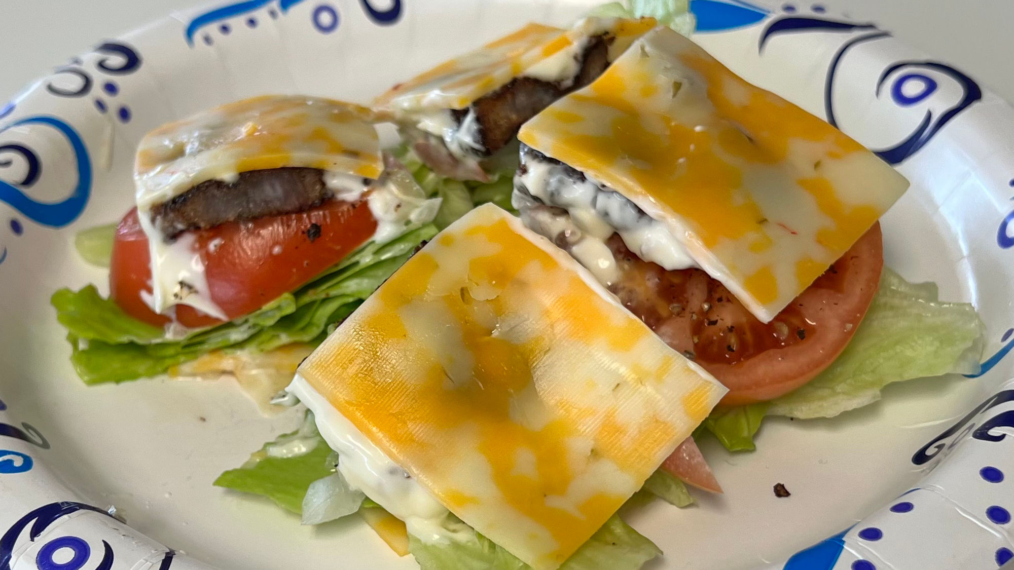 Pork Belly Lettuce Tomato PBLT Cheesewich Pork Belly Lettuce Tomato