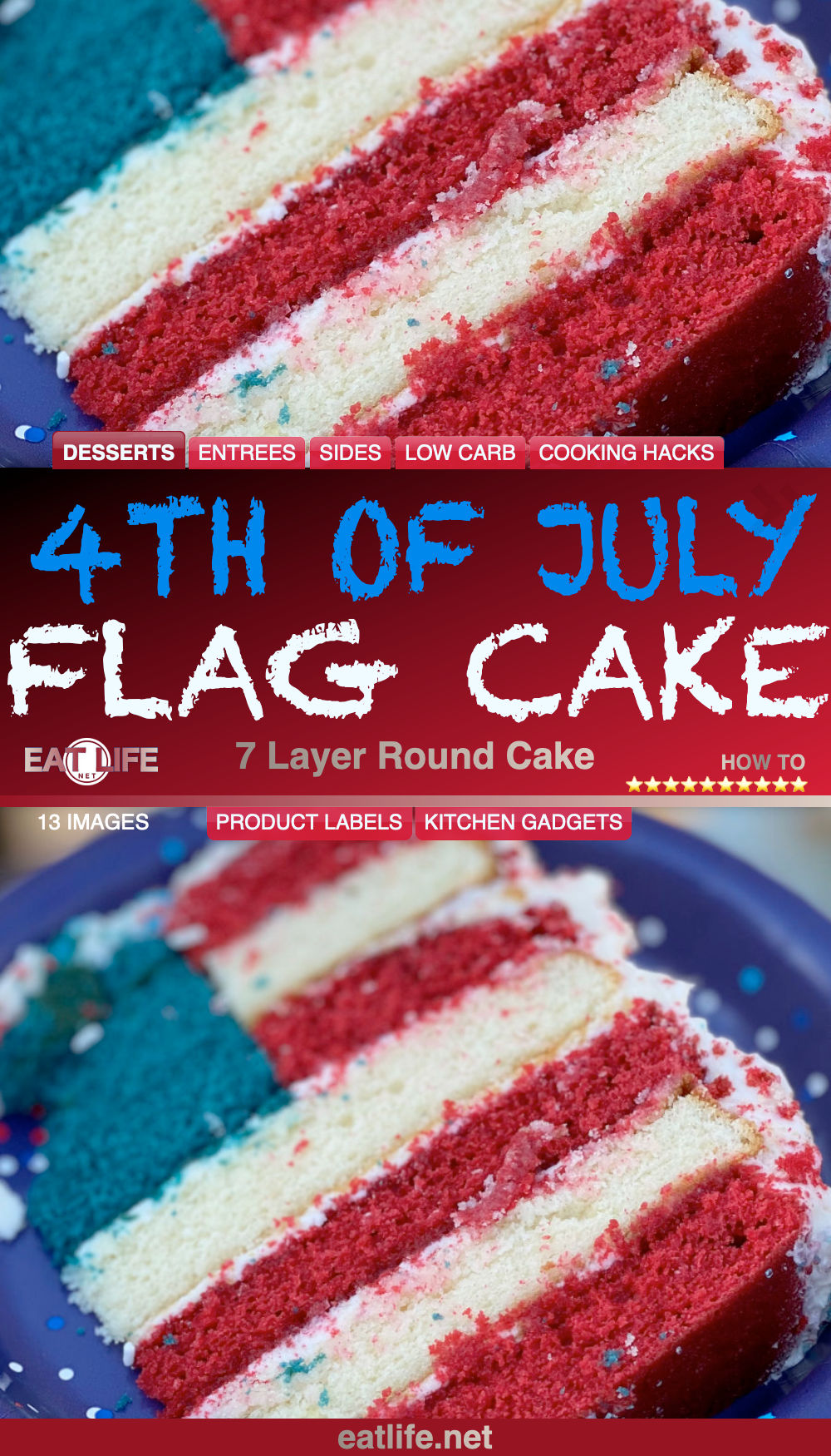 4th of July American Flag Cake