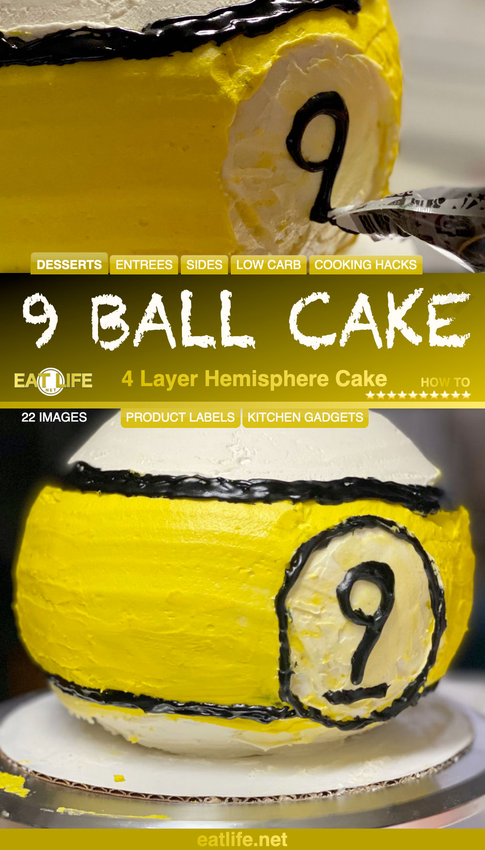 9 Ball Cake
