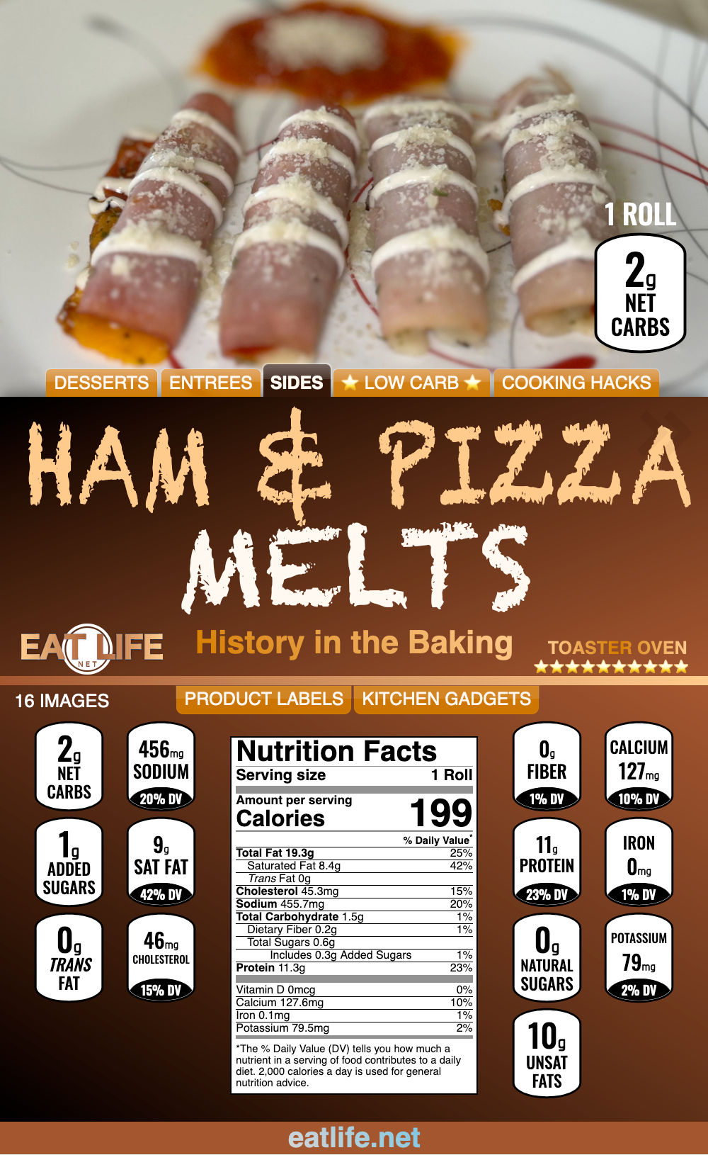 Baked Ham & Pizza Melt