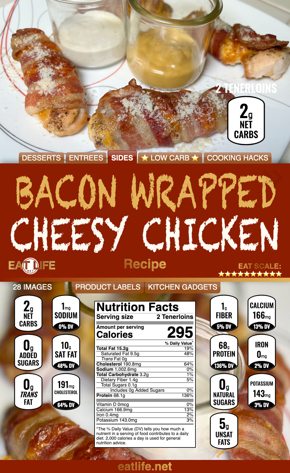 Bacon Wrapped Cheesy Chicken