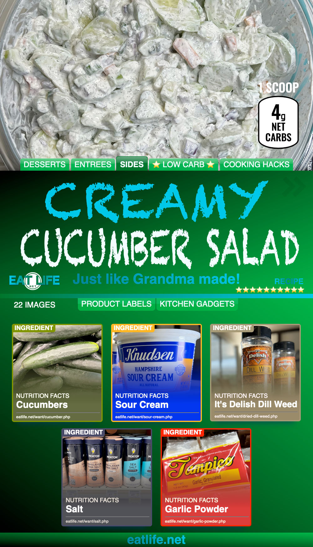 Creamy Cucumber Salad