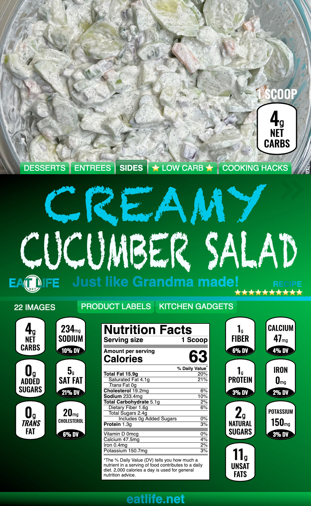 Creamy Cucumber Salad