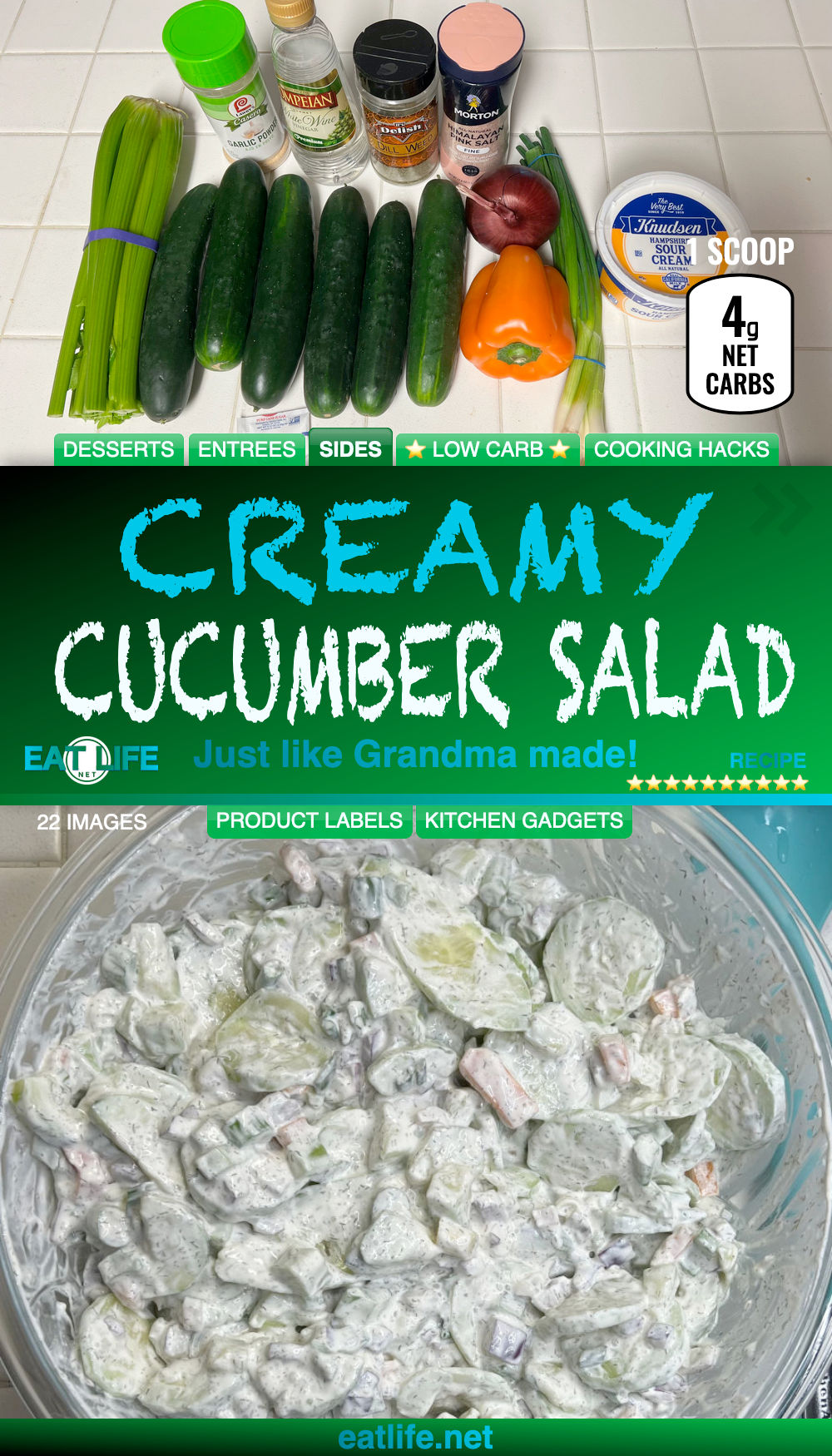 Creamy Cucumber Salad