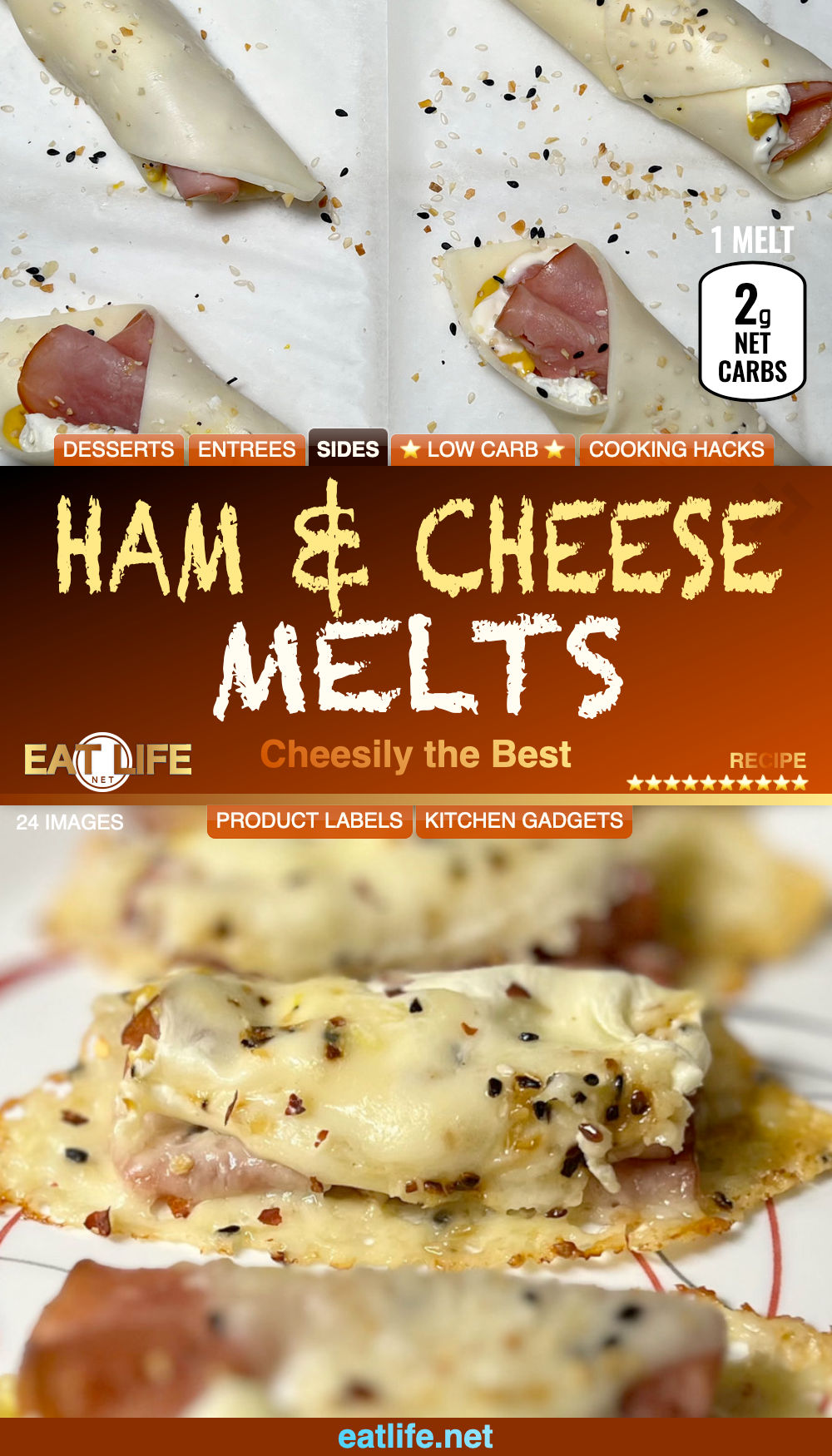 Ham and Cheese Melts