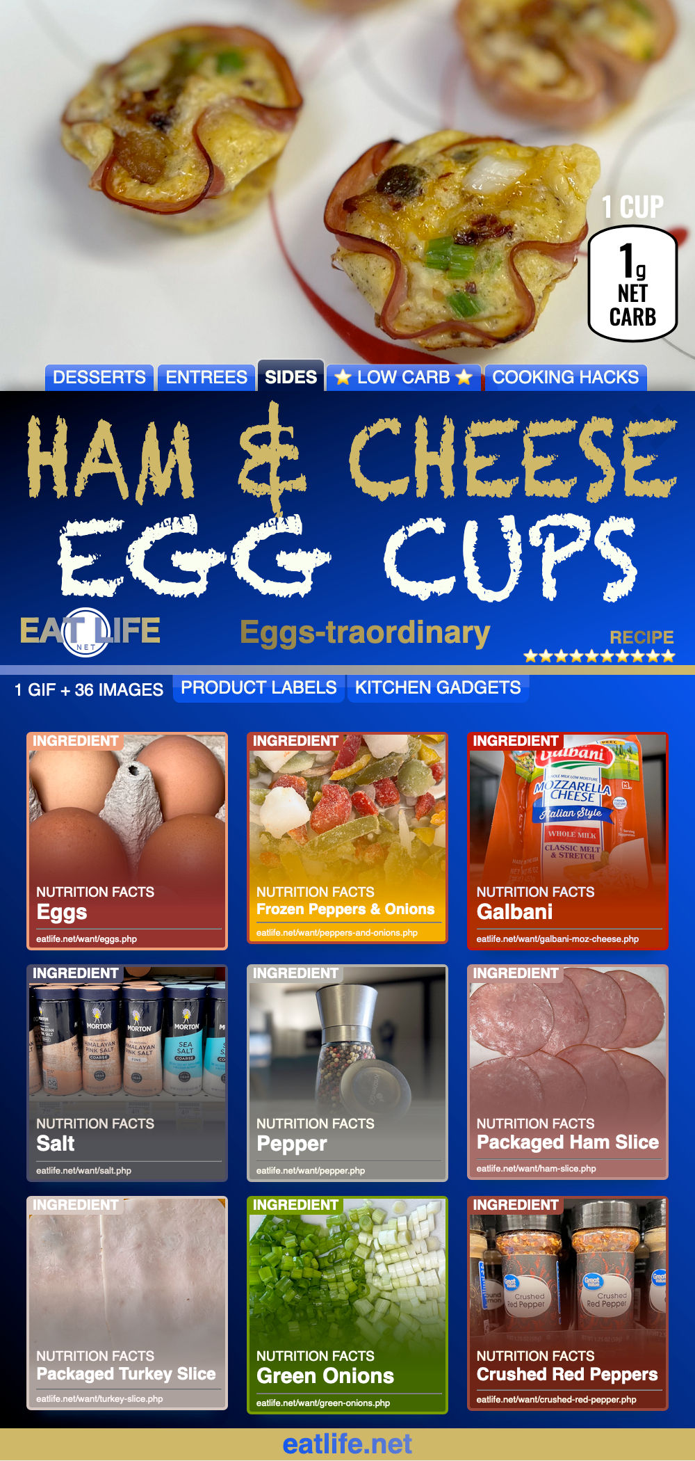 Ham and Cheese Egg Cups