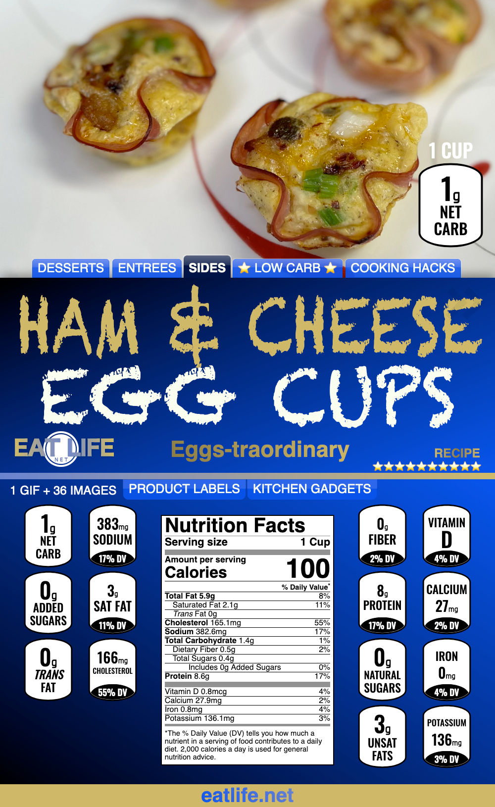 Ham and Cheese Egg Cups