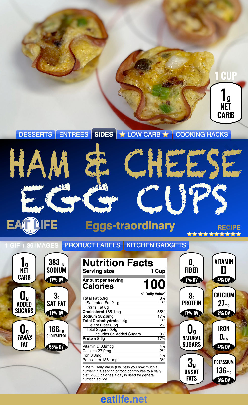 Ham and Cheese Egg Cups