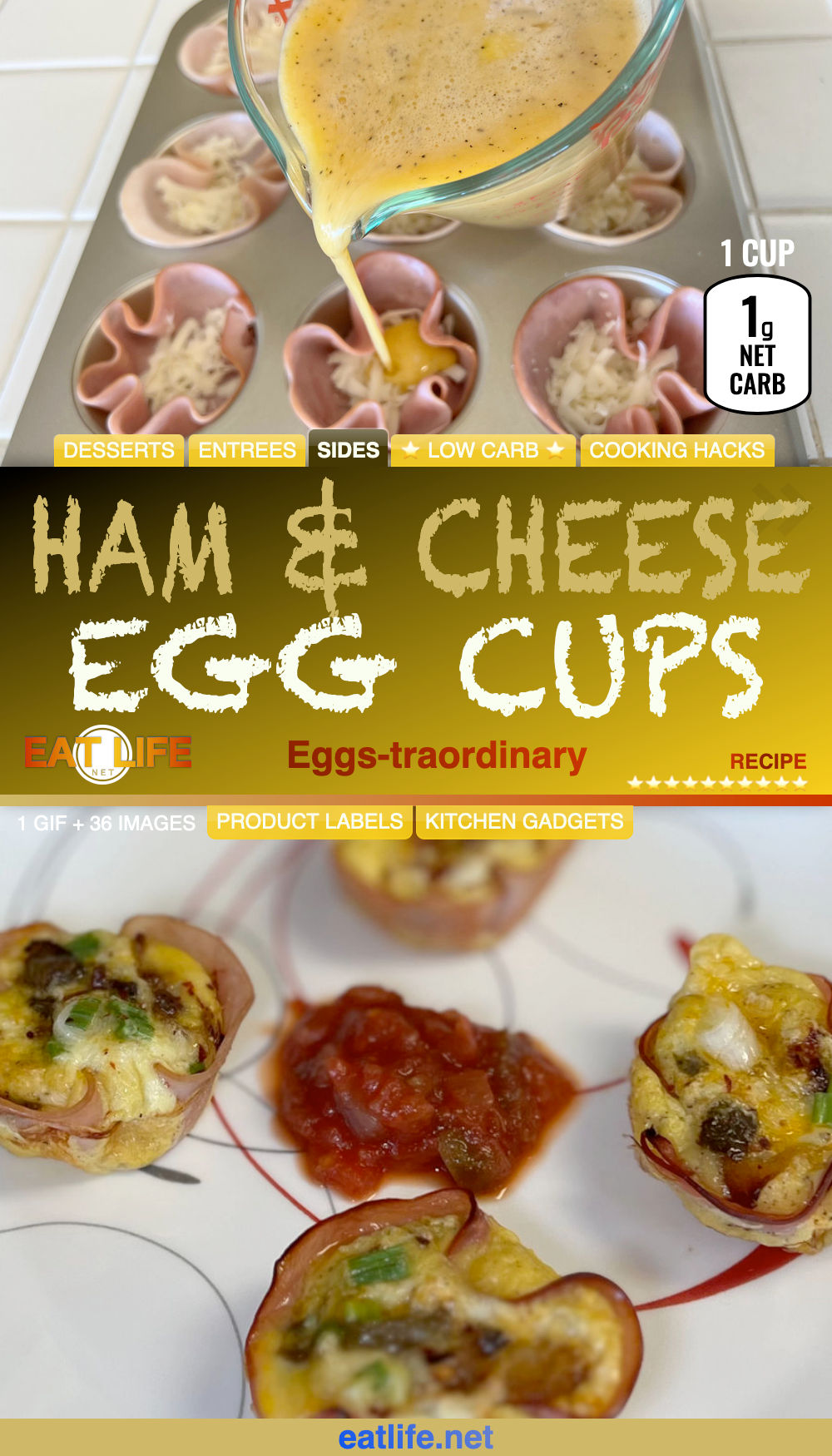 Ham and Cheese Egg Cups