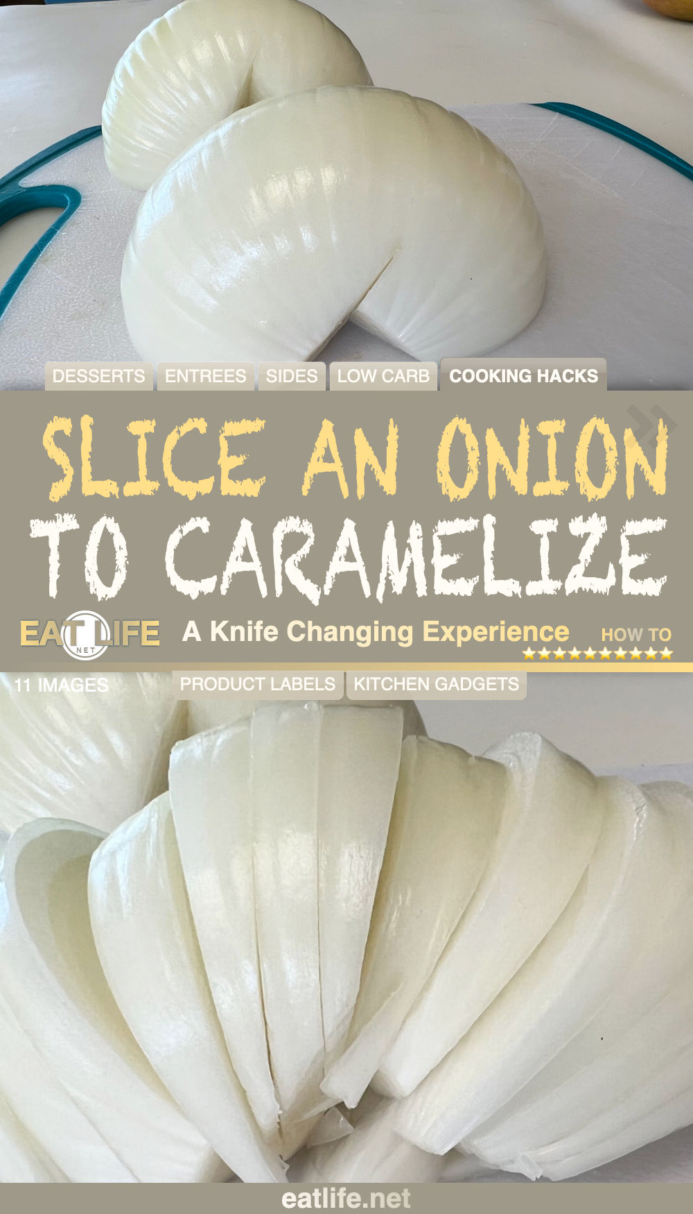Slice an Onion to Caramelize
