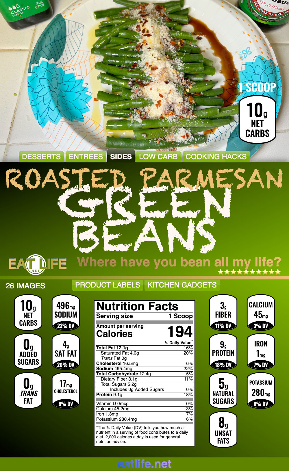 Roasted Parmesan Green Beans