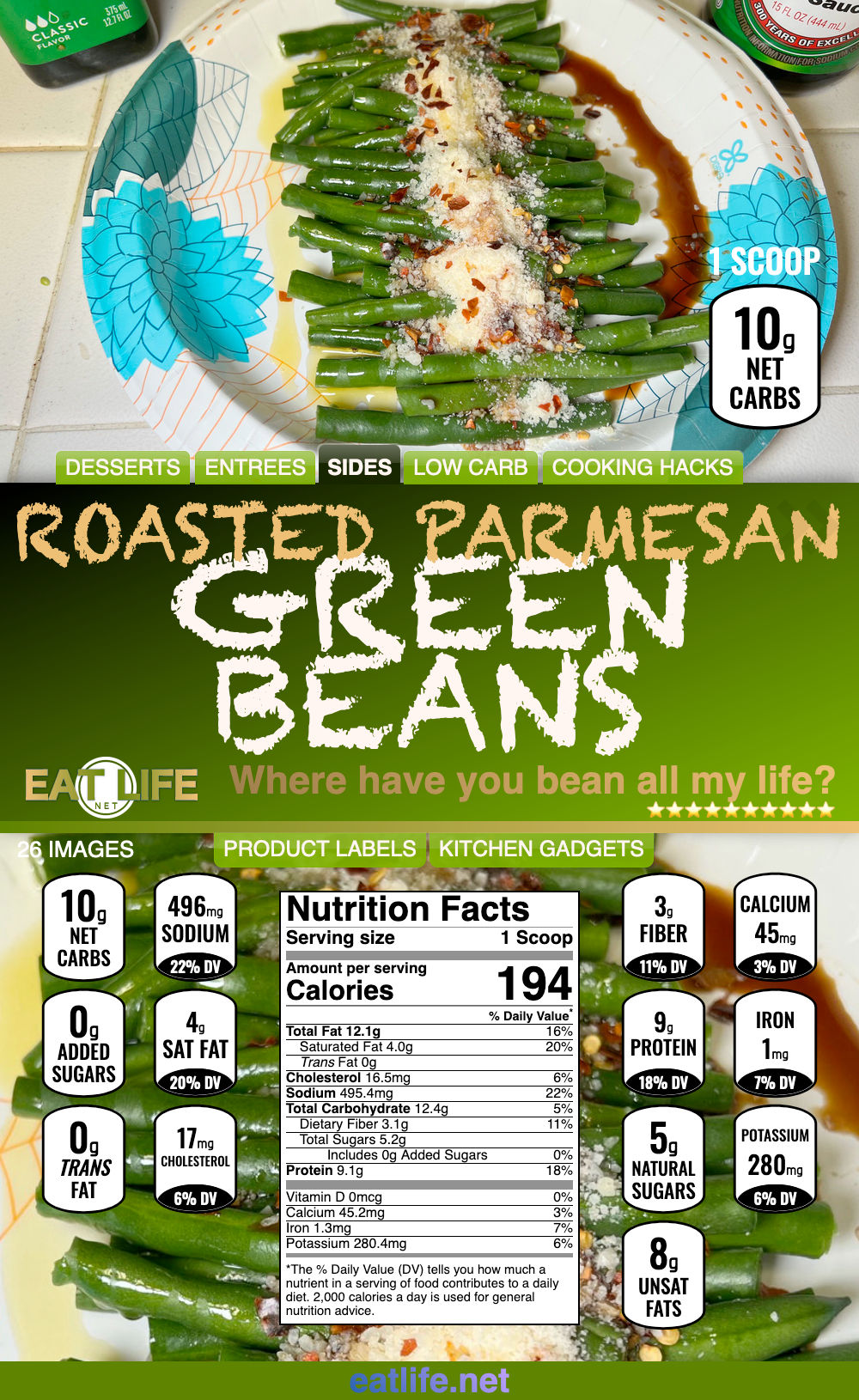 Roasted Parmesan Green Beans