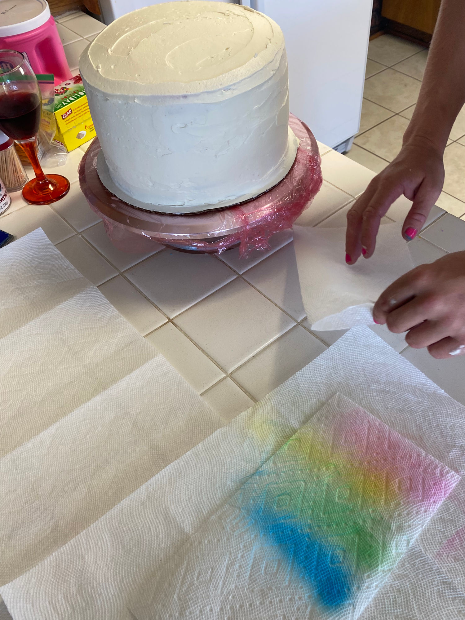 Rainbow Cake White Frosting