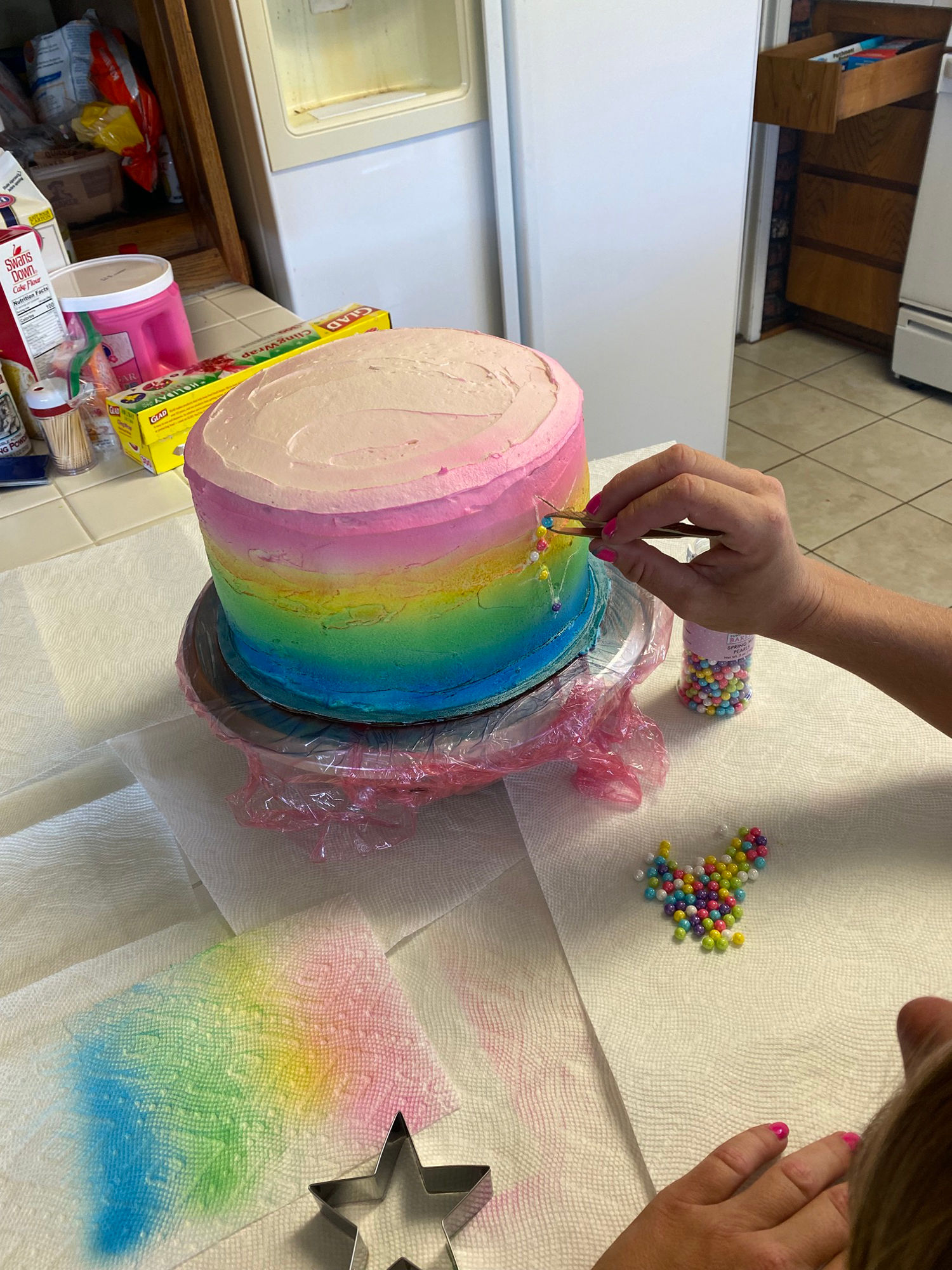 Rainbow Cake Sugar Pearls