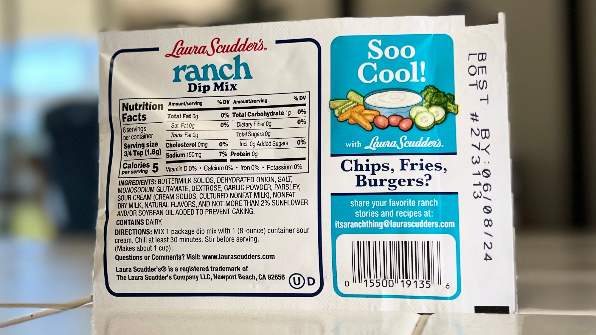 Ranch Dip Mix Laura Scudder's