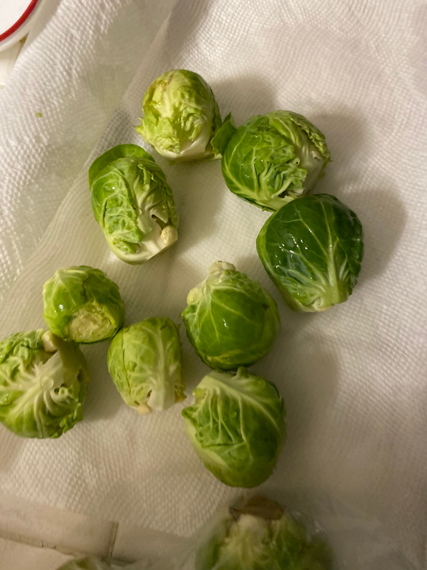 Roasted Brussels Sprouts Clean and Trim