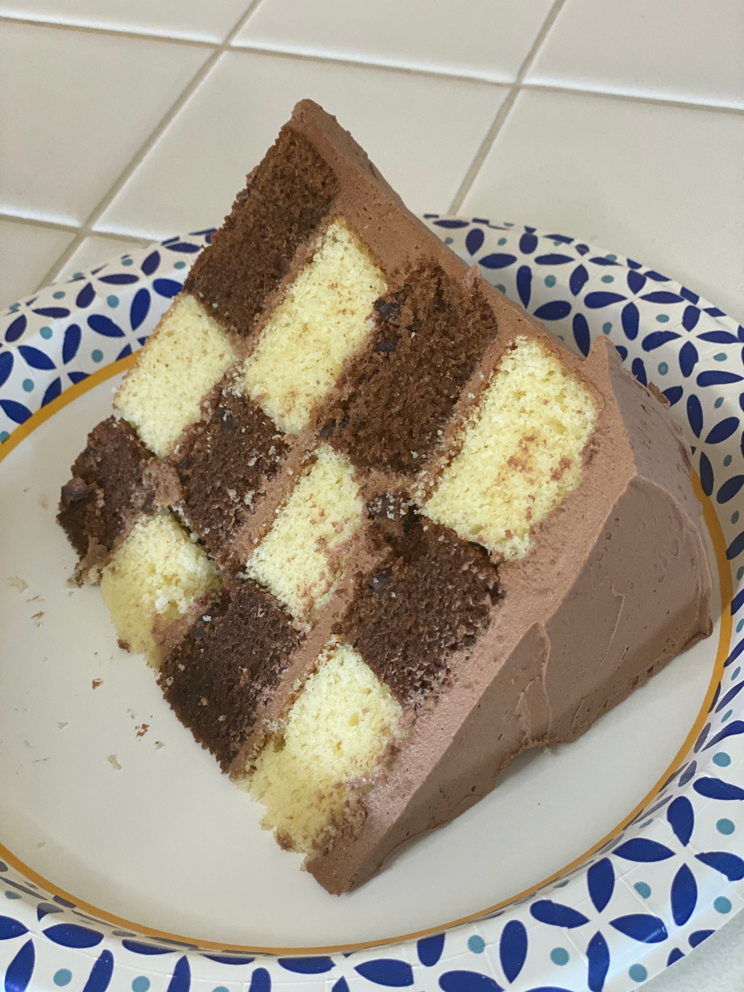 Checkerboard Cake Slice