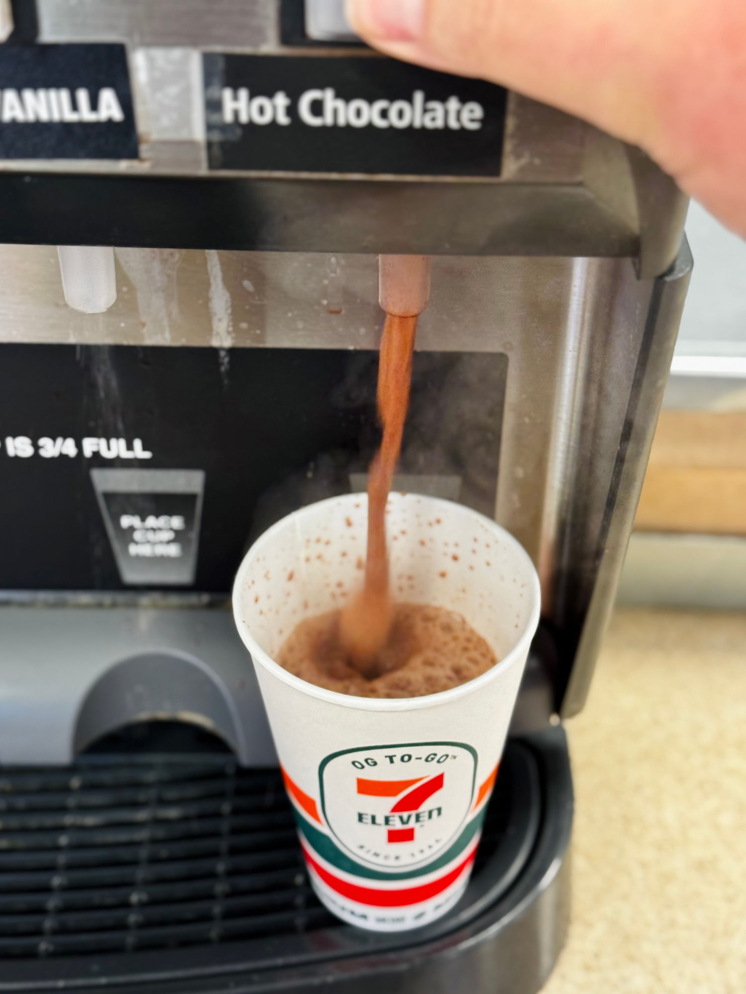 7-Eleven Hot Chocolate Machine