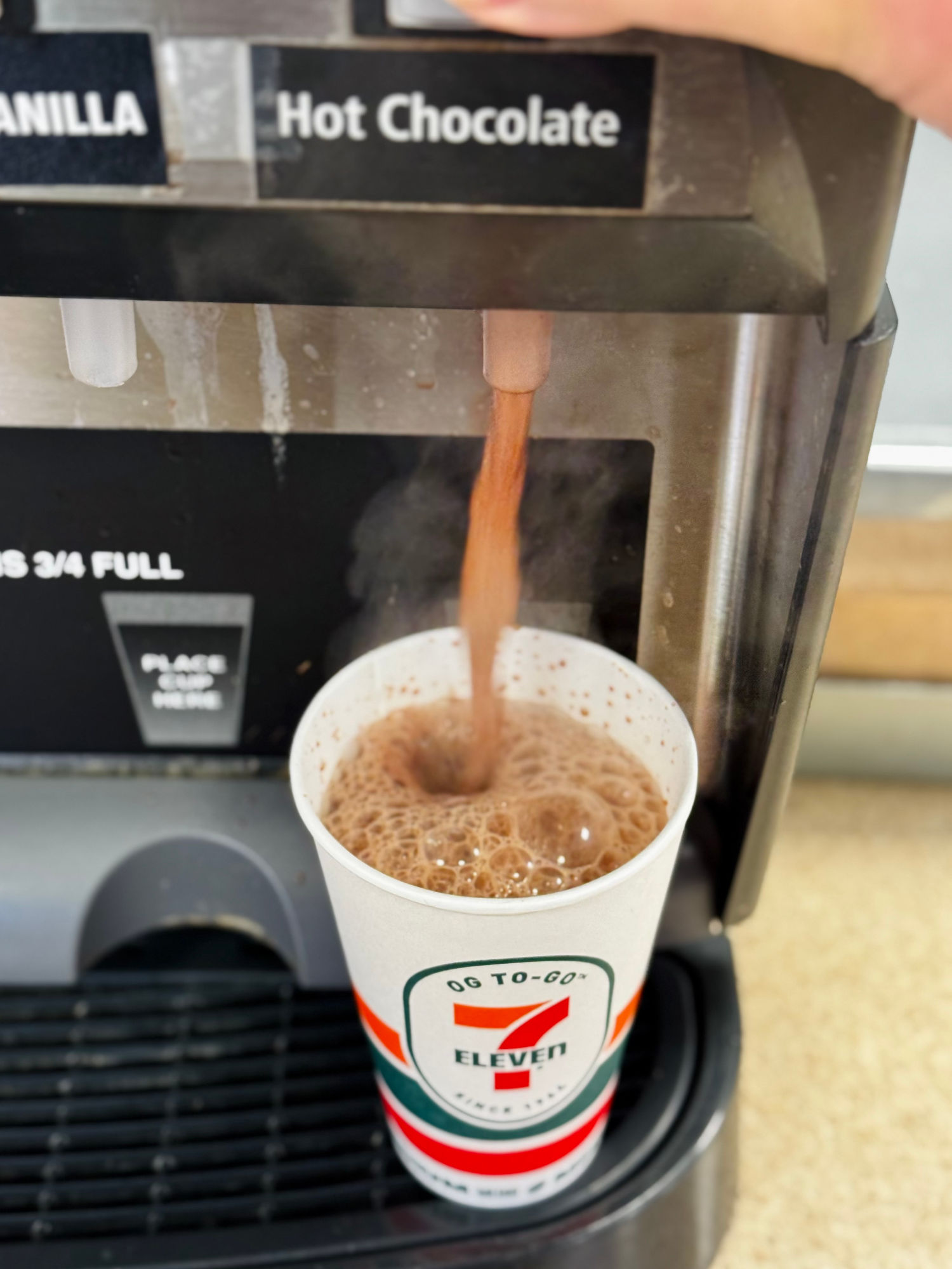 7-Eleven Hot Chocolate Machine