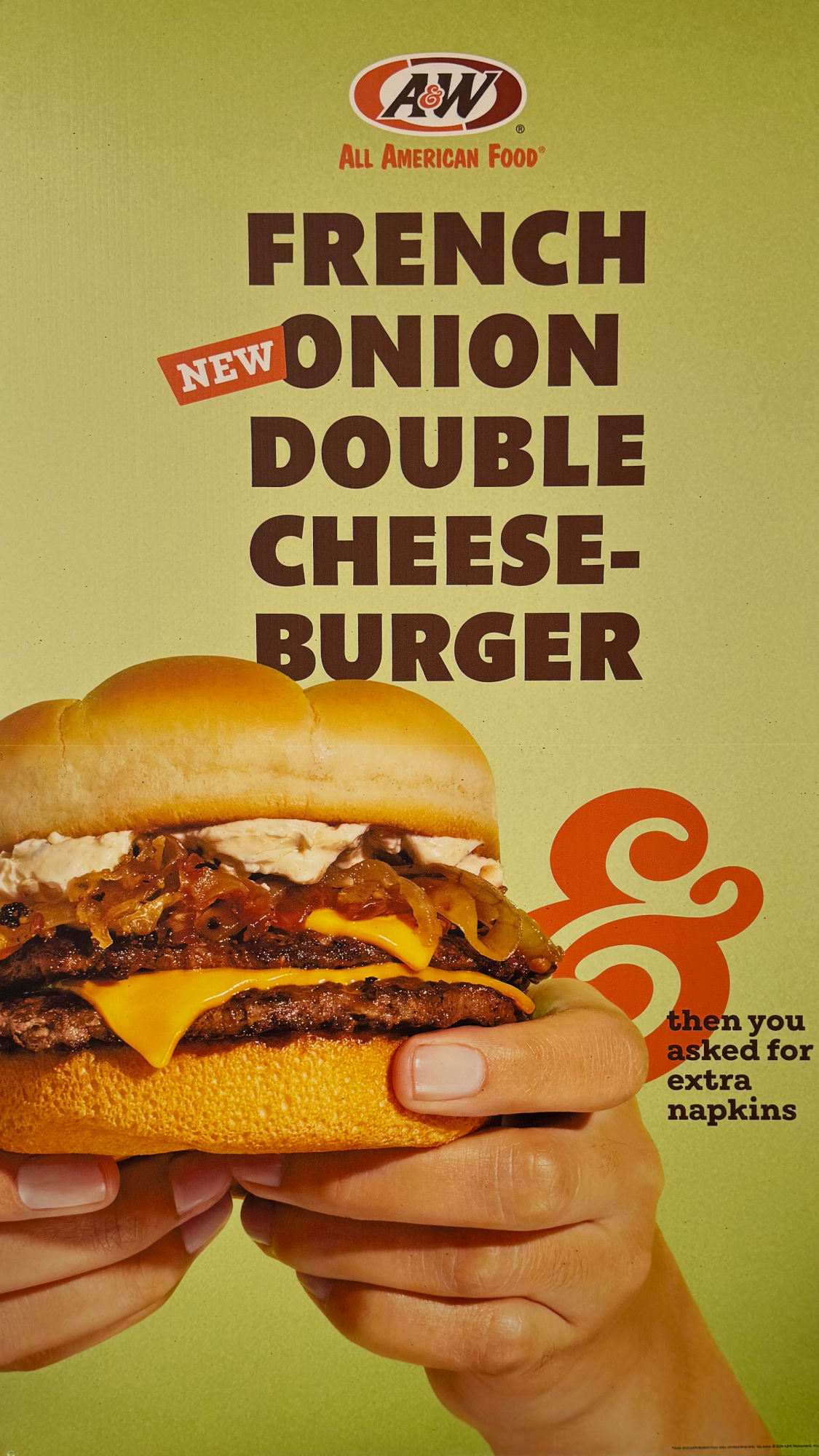 French Onion Double Cheeseburger A&W French Onion Double Cheeseburger
