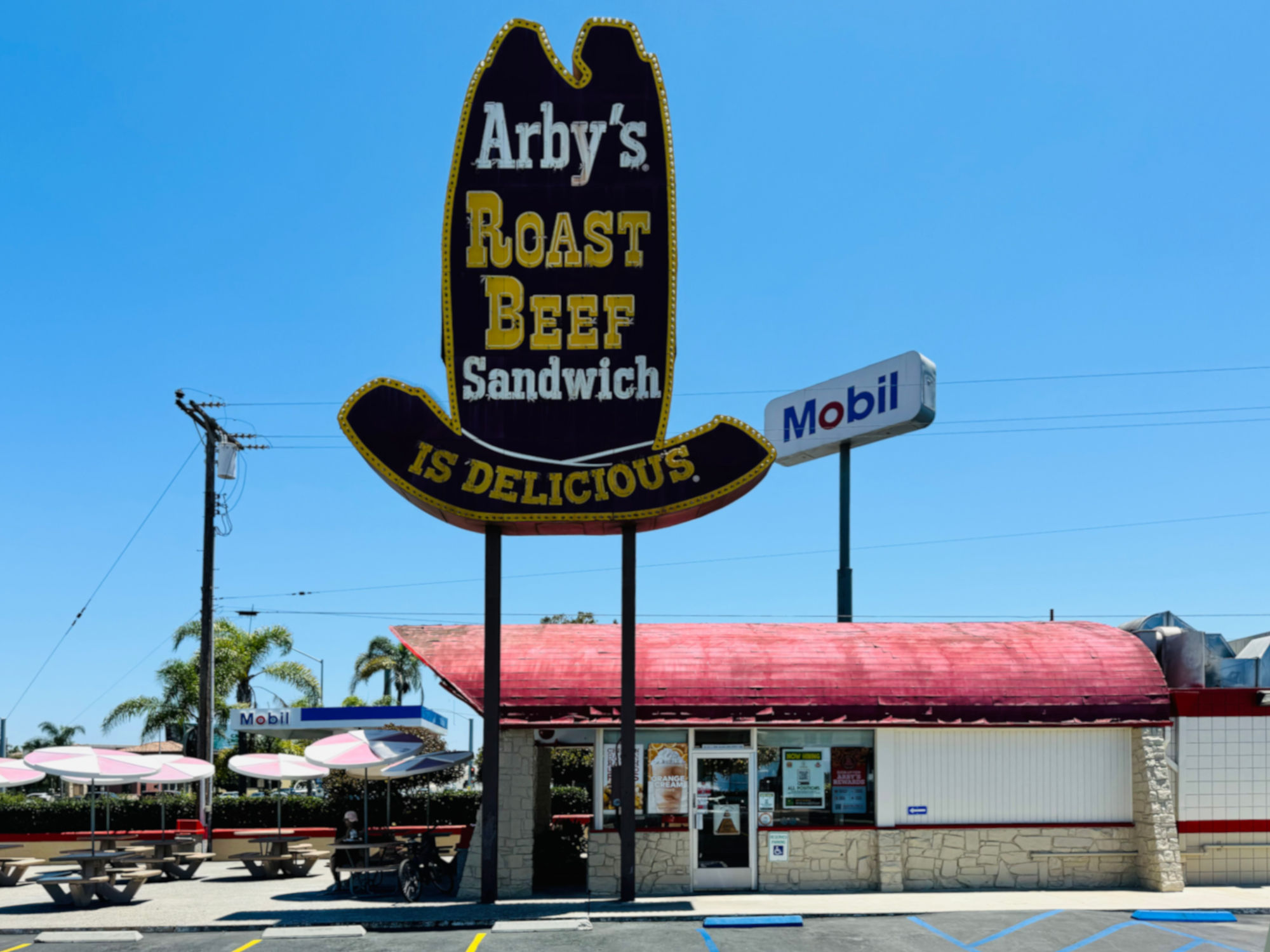 Original Hat Sign Arby's Huntington Beach Original Hat Sign