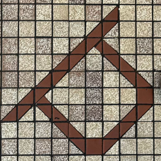 Tile Brand on Floor Arby's Tile Brand on Floor