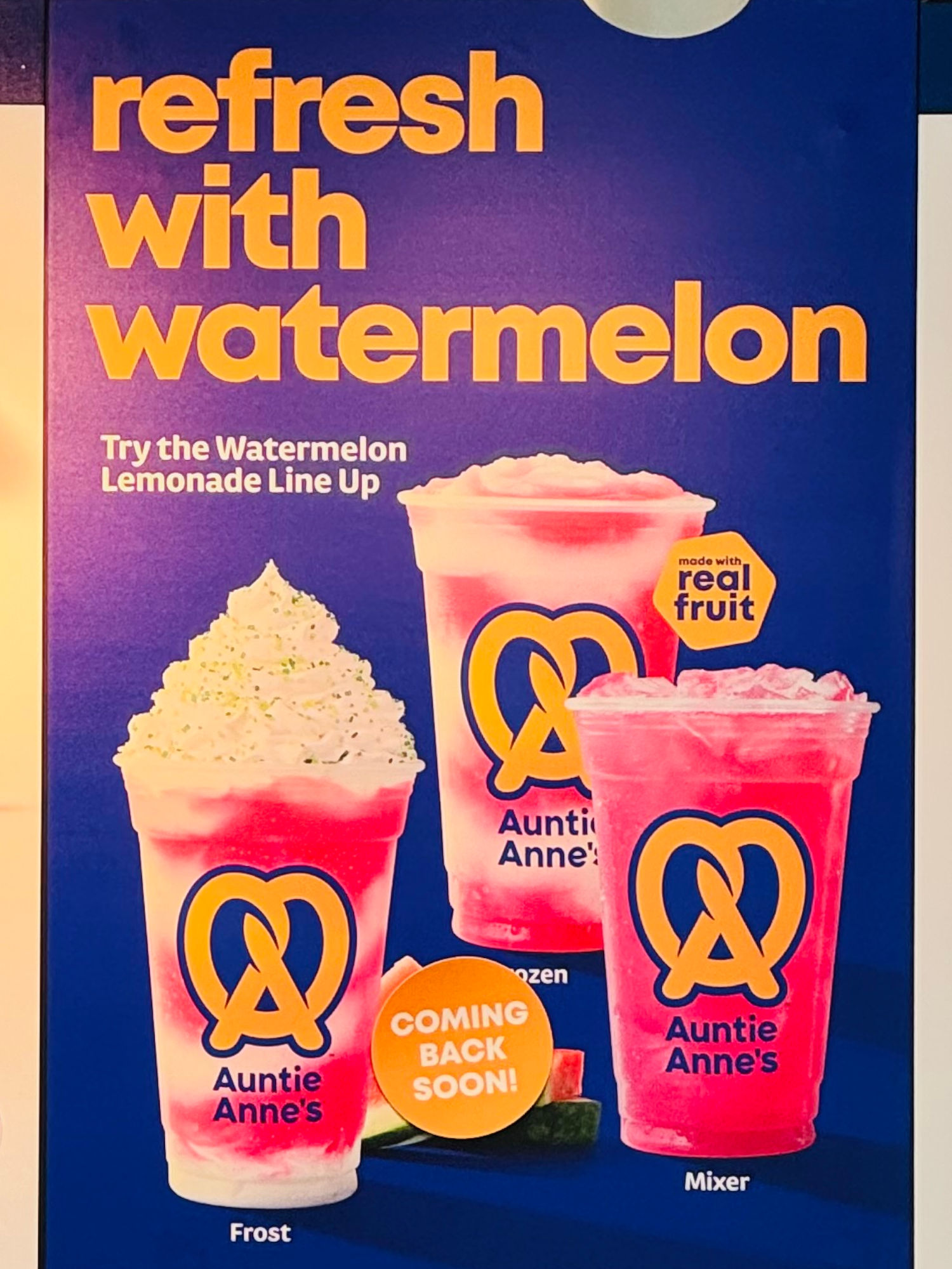 Refresh with Watermelon Auntie Anne's Refresh with Watermelon
