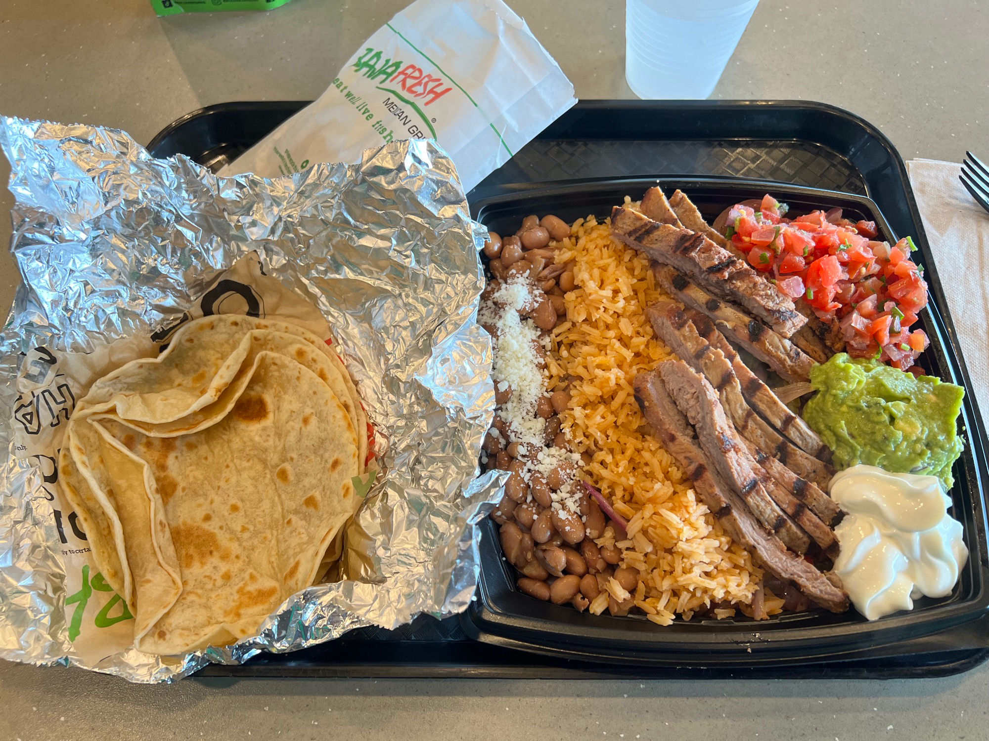 Baja Fresh Steak Fajitas