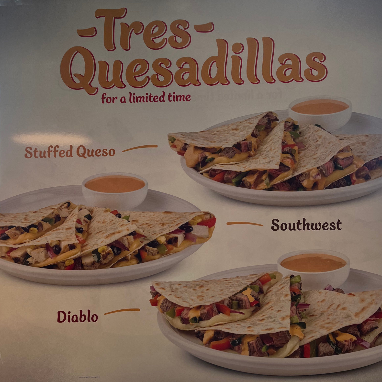 Baja Fresh Tres Quesadillas