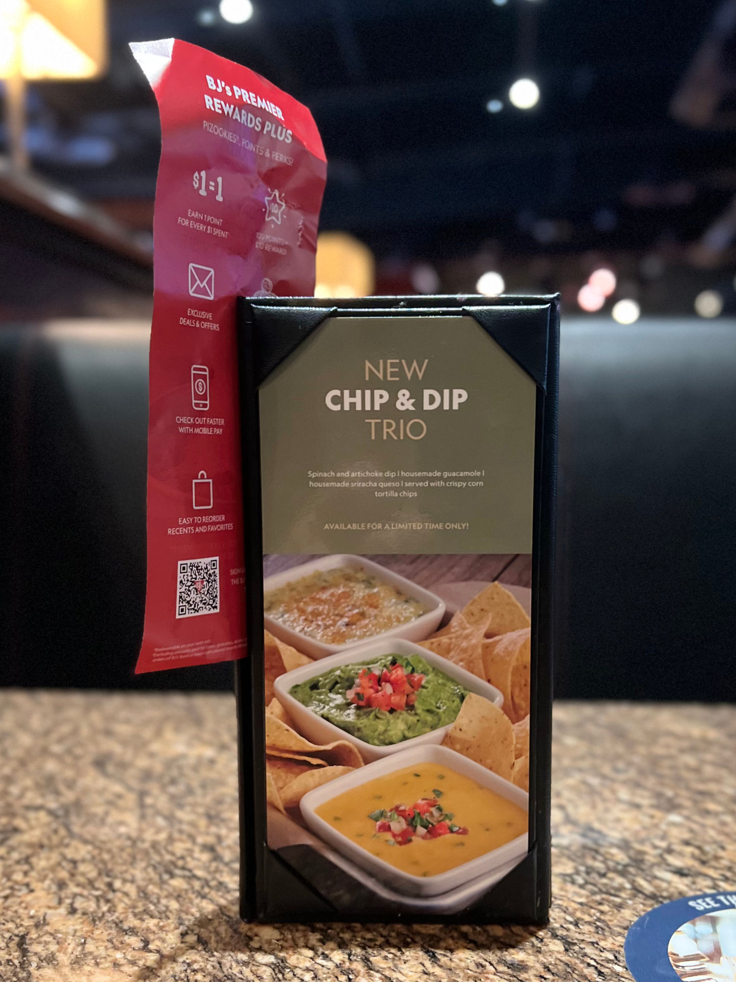 BJ's Restaurant Chip & Dip Trio