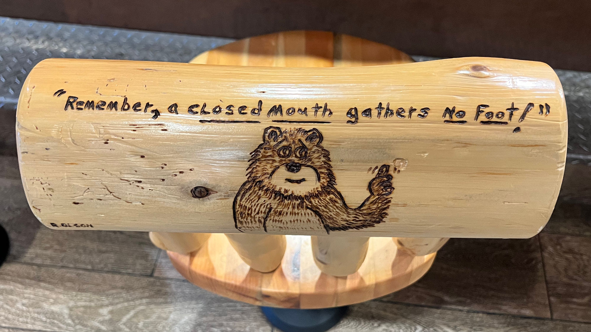 No Foot Black Bear Diner Bar Stool No Foot