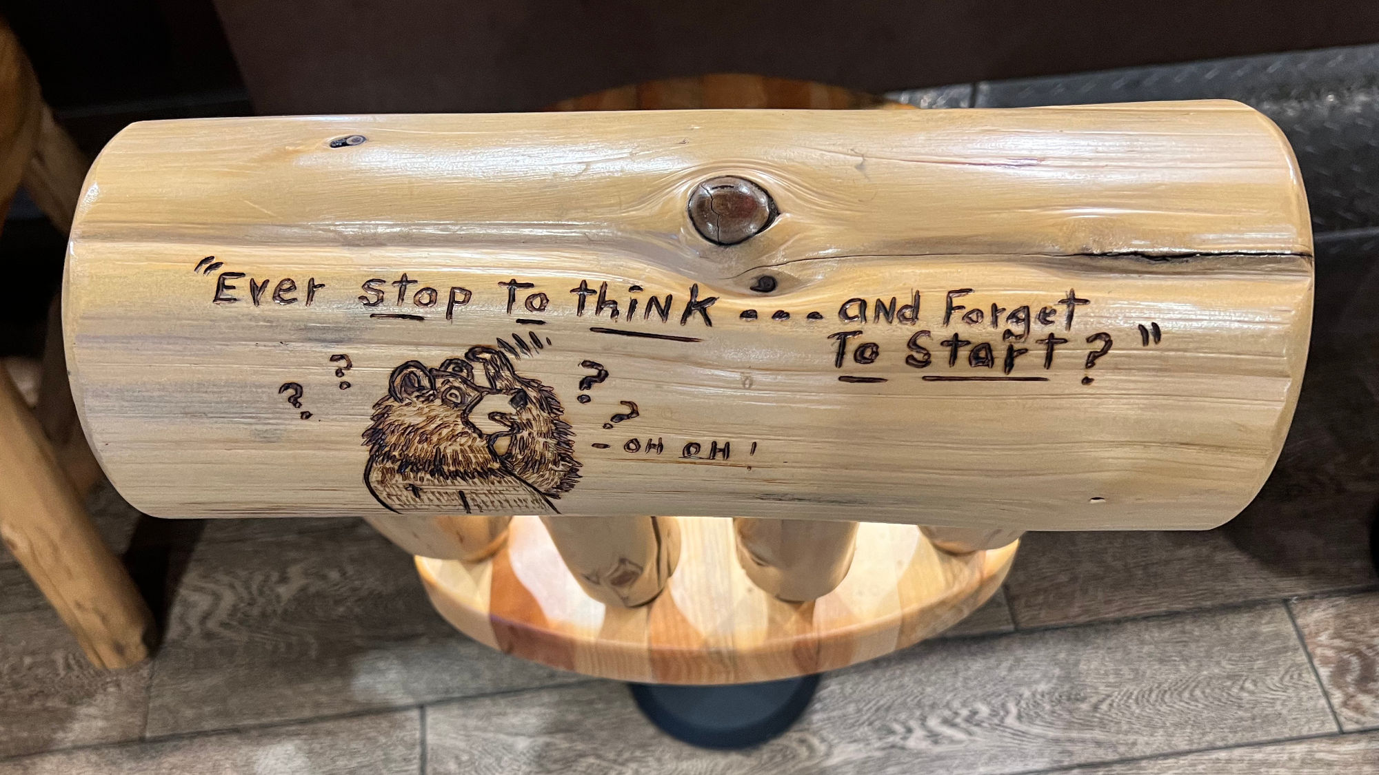Think Black Bear Diner Bar Stool Think