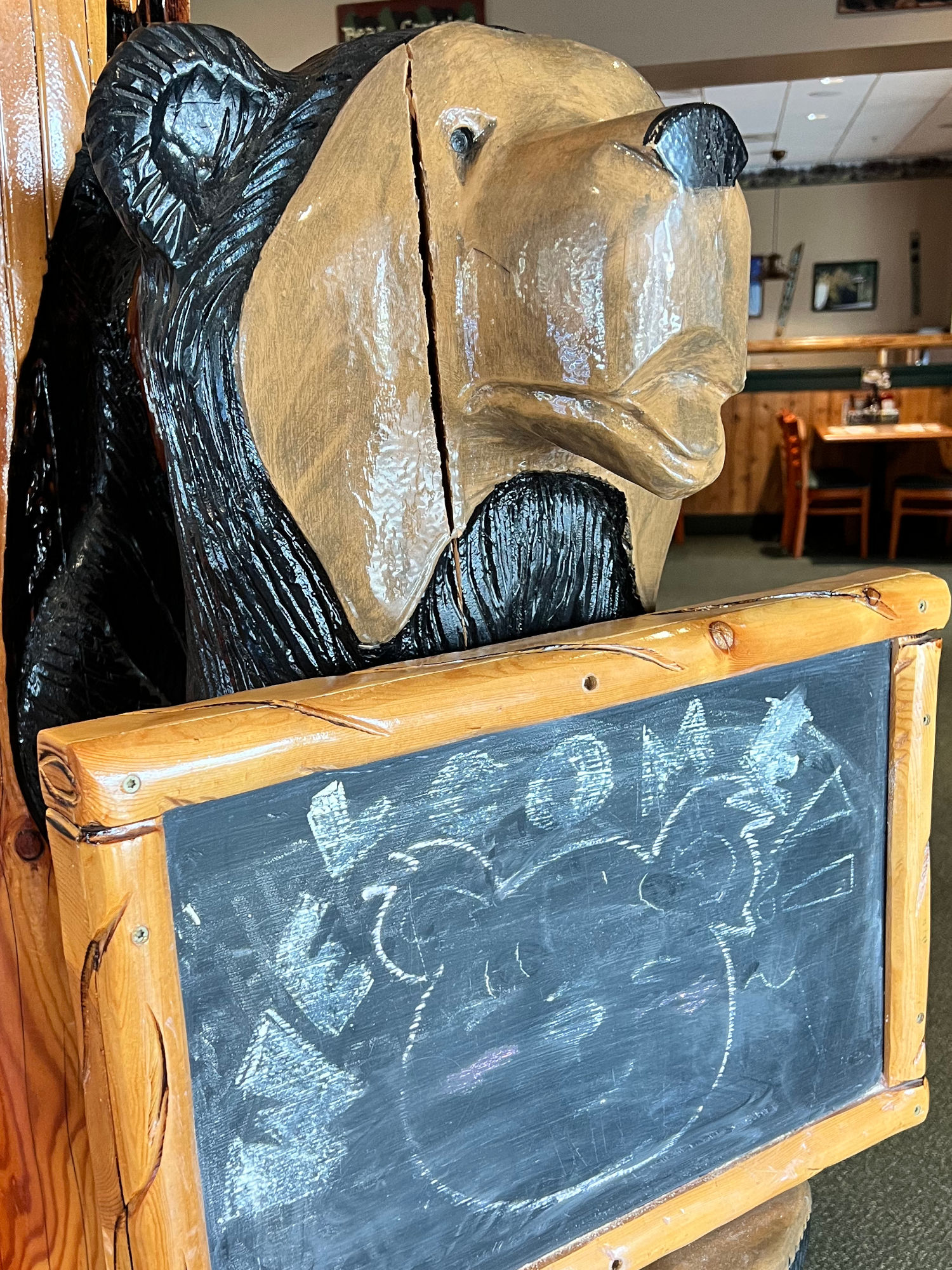Carved Welcome Bear Black Bear Diner Carved Welcome Bear