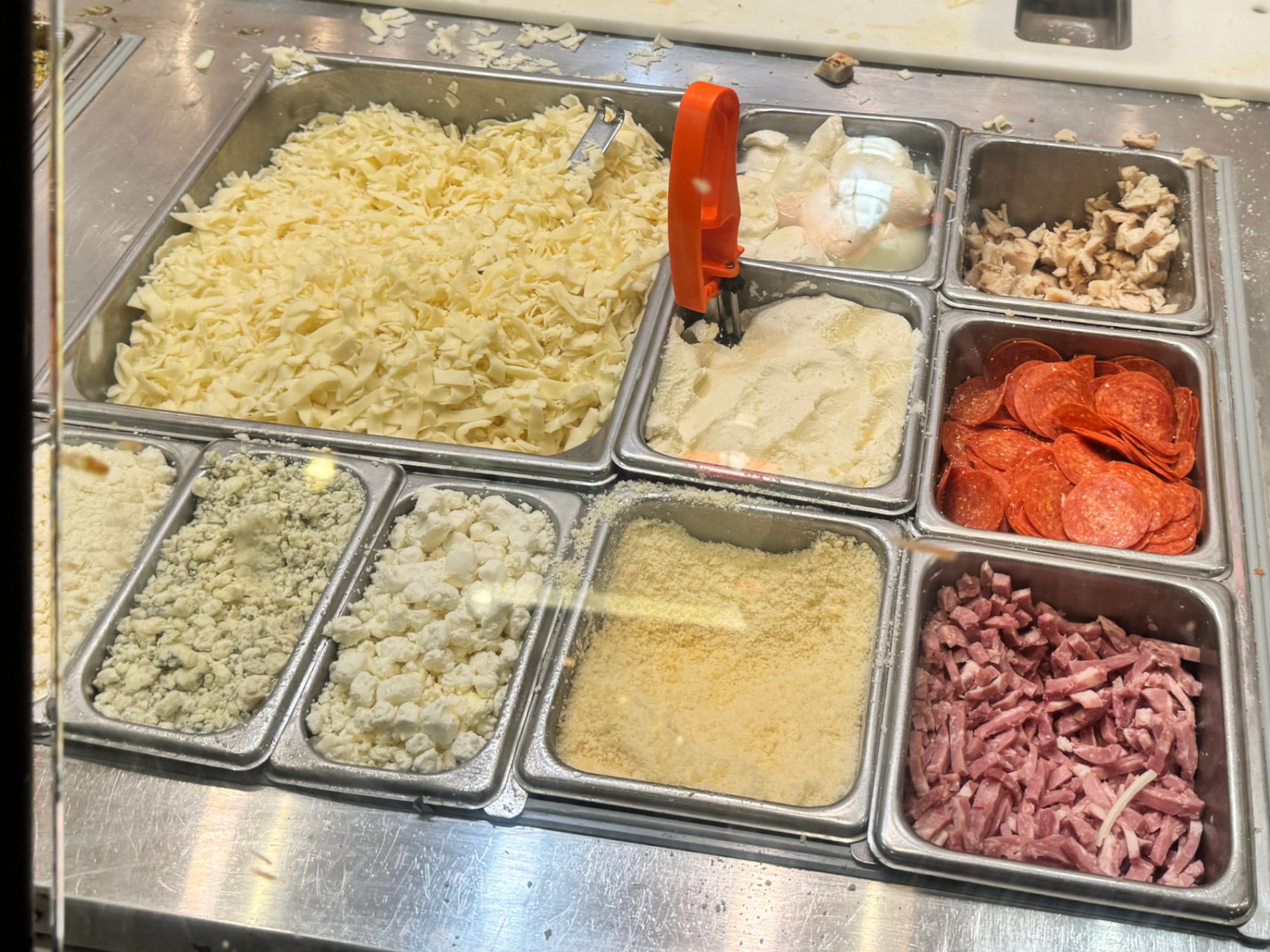 Cheese and Meat Section Blaze Pizza Cheese and Meat Section