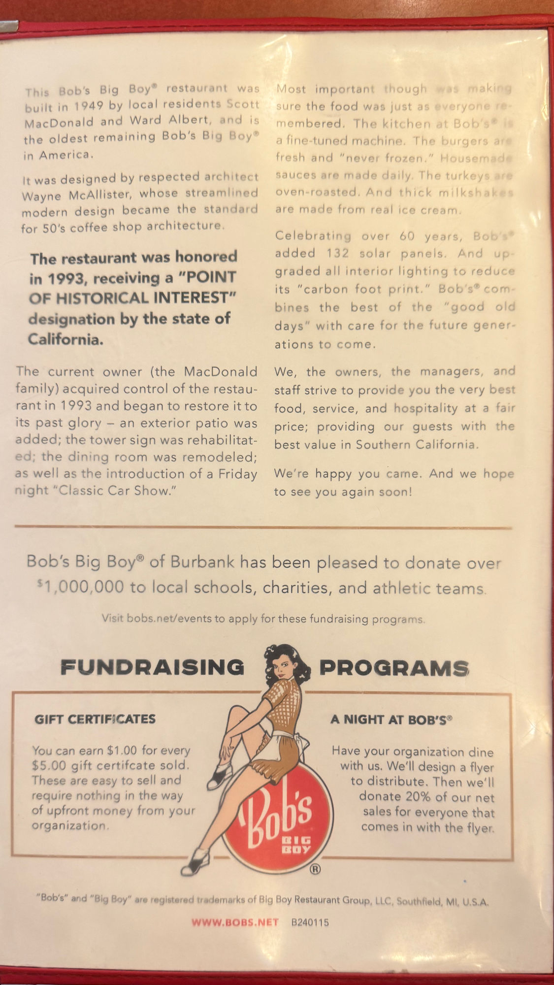 Point of Historical Interest Bob's Big Boy Point of Historical Interest