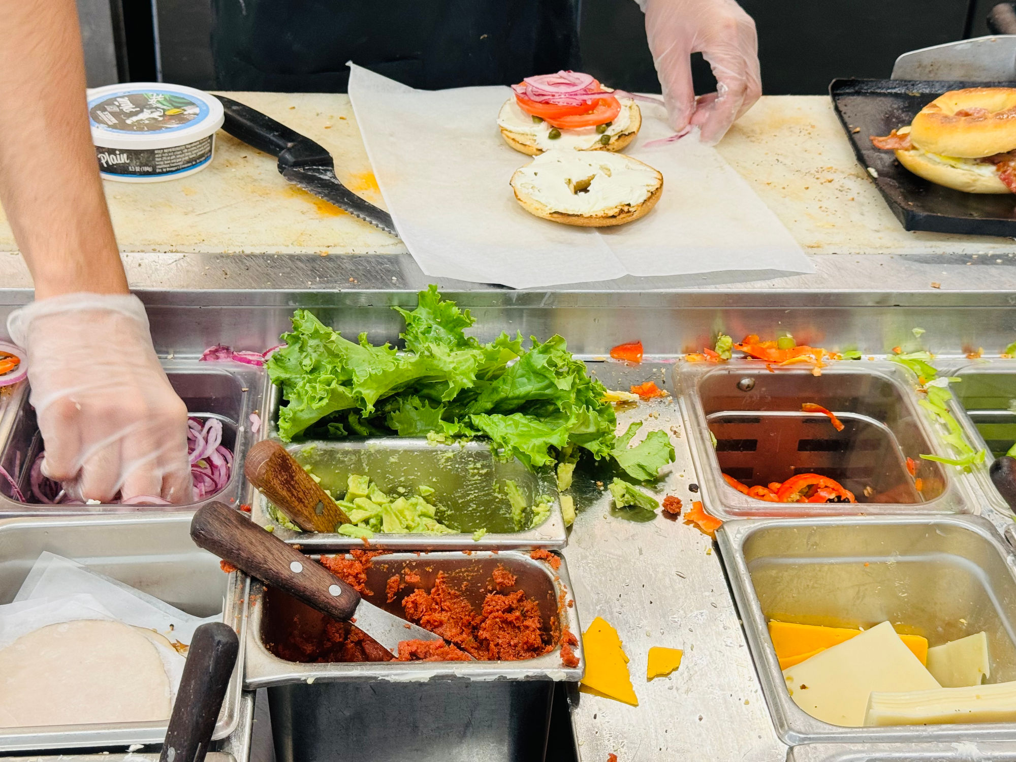 Making a Sandwich Bruegger's Bagels Making a Sandwich