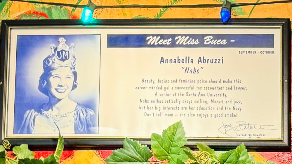 Buca di Beppo Huntington Beach Annabella Abruzzi